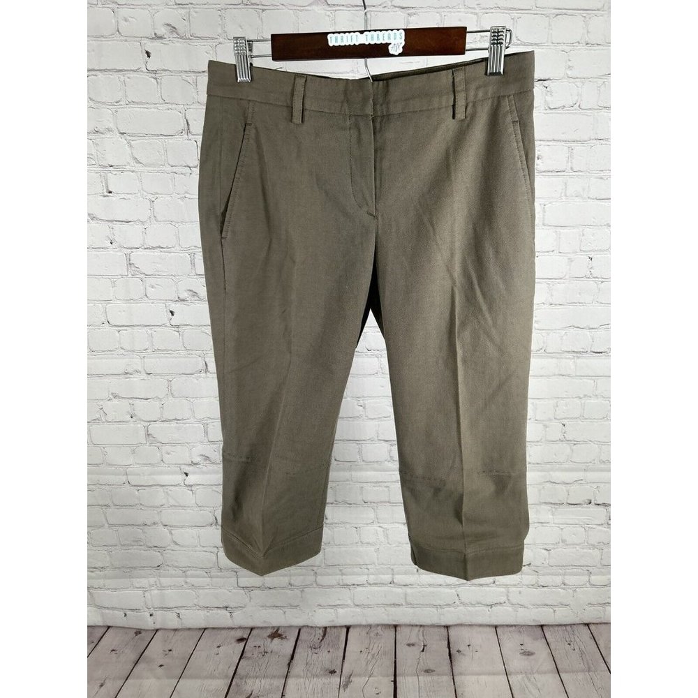 VTG Gunex Green Mid Rise Trousers Capri Pants Italy Made Women’s 6 (30 x 18.5)